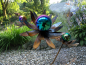 Preview: Metallblume Lissy Rostblume Edelrostblume mit Edelstahlkugeln regenbogen